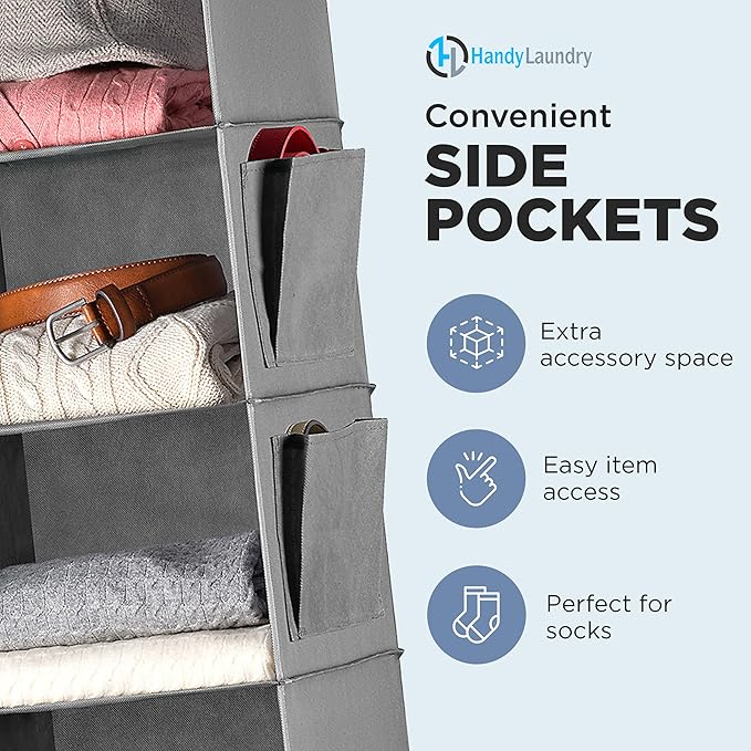 Handy Laundry Hanging Closet Organizer - Image 5