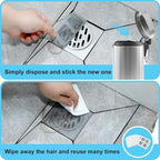 30 PC Disposable Shower Drain Hair Catcher Stickers 4"x4" Strong Adhesive Mesh - Image 6