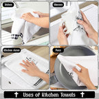 R HORSE Religious Christian Kitchen Dish Towel 5Pcs Bible Verse Scripture - Image 6