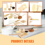 15 Pcs Bamboo Dish Brush Set - Image 3