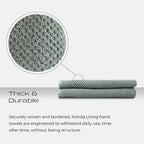 Luxury Silver-Infused Sage Green Hand Towels 2-Pack, 23.6"x17.7" - Image 5