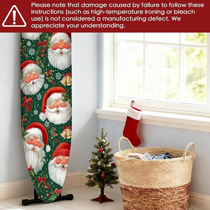 Nuxovilar Ironing Board Cover Christmas Santa Claus Collage Pattern Polyester - Image 6