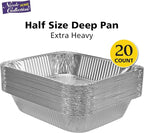 Aluminum Pans Half Size, Extra Heavy Duty Disposable Foil Pans - Image 3