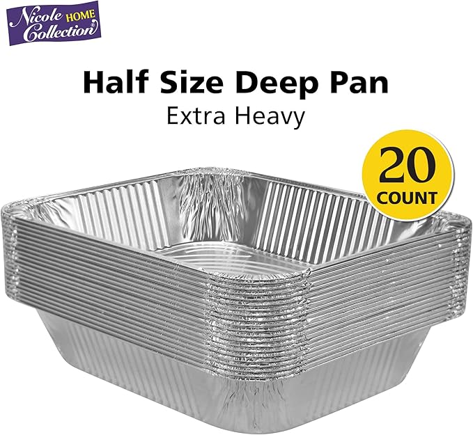 Aluminum Pans Half Size, Extra Heavy Duty Disposable Foil Pans - Image 3