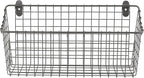 Spectrum Extra Large Wire Wall Mount Storage Basket Industrial Gray, Vintage - Image 5