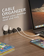 Magnetic Cord Holder 360°Rotation Cord Organizer, Phone Charging Wire Holder - Image 6