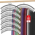 6 Pack Legging Organizer for Closet Hanging, Pants Hangers by Besslly