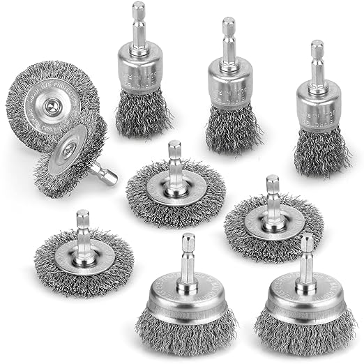 10Pcs Professional Wire Brush for Drill, Carbon Steel Wire Cup Brush for Drill by Unknown