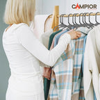 Gray Plastic Hangers 50 Pack– Heavy-Duty Plastic Hangers Slim and Space-Saving - Image 7