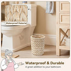 GRANNY SAYS Small Wicker Trash Can, 2 Gallon Bathroom Waste Basket, Small - Image 2
