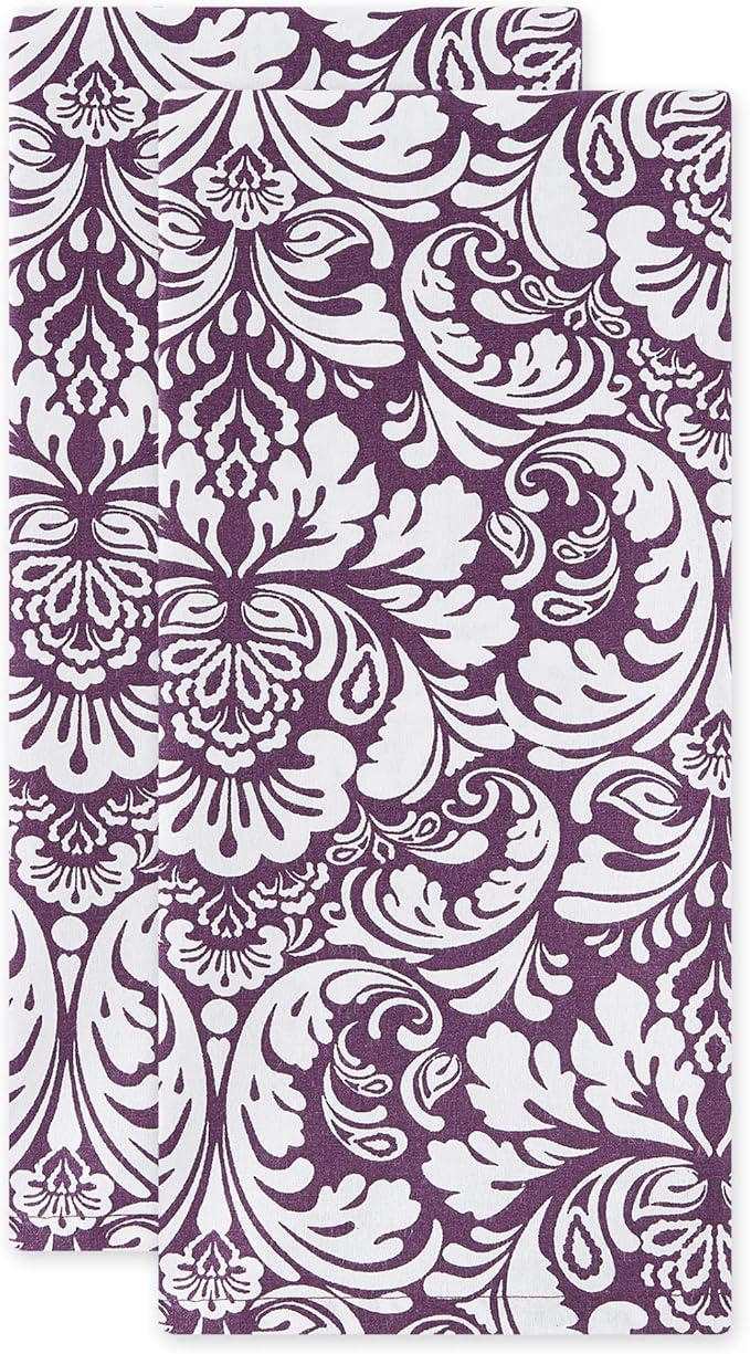DII Cotton Dish Towel Set Damask Print - Image 2