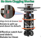 Sink Stopper Bathroom Drain, Universal Bathroom Sink Drain Strainer - Image 4