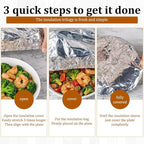 60 PCS Reusable Aluminum Foil Covers, Aluminum Foil Food Covers, Durable and - Image 4