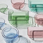 Pyrex Colors Tinted Glass Rectangle Food Storage Container Set, Snug Fit - Image 7