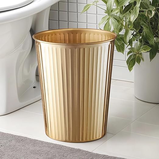 Monarch Abode Metal Bathroom Trash Can – Waste Basket - Image 4