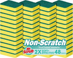 Sponges Kitchen Scrub Dish Sponge Scouring Pad, 48 Pack Cleaning Brush Scrubber by MrScrubCleaninghelpers