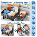 TOOLF Extendable Dish Drying Rack, 2 in 1 Multifunction Dish Rack - Image 2