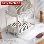 Dish Drying Rack, Double Layered countertop Kitchen Organizer - Image 3