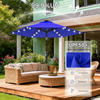 ABCCANOPY Durable Solar Led Patio Umbrellas with 24LED Lights 7.5FT (Royal Blue) - Image 5
