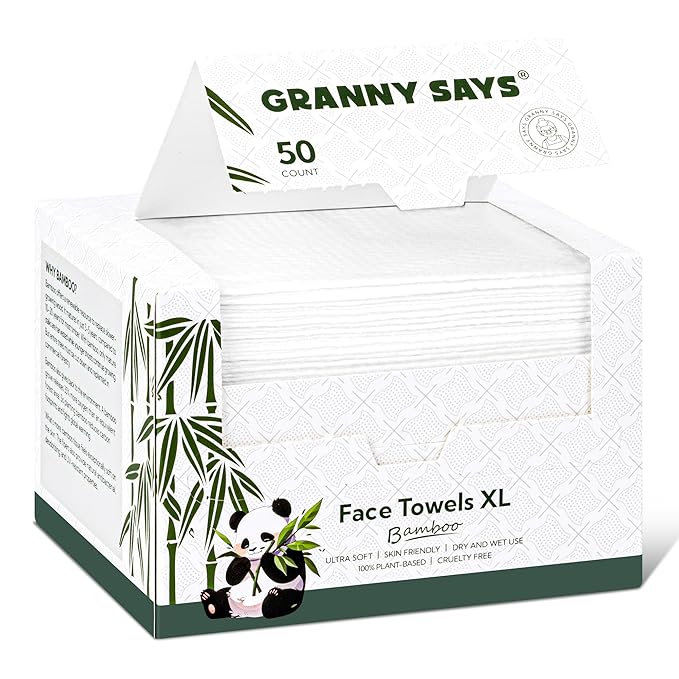 GRANNY SAYS Disposable Face Towel, Face Towelettes Disposable, Disposable Towels by GRANNYSAYS