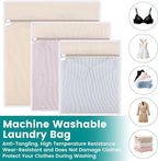 4Pcs Durable Cotton Mesh Laundry Bags - Image 9