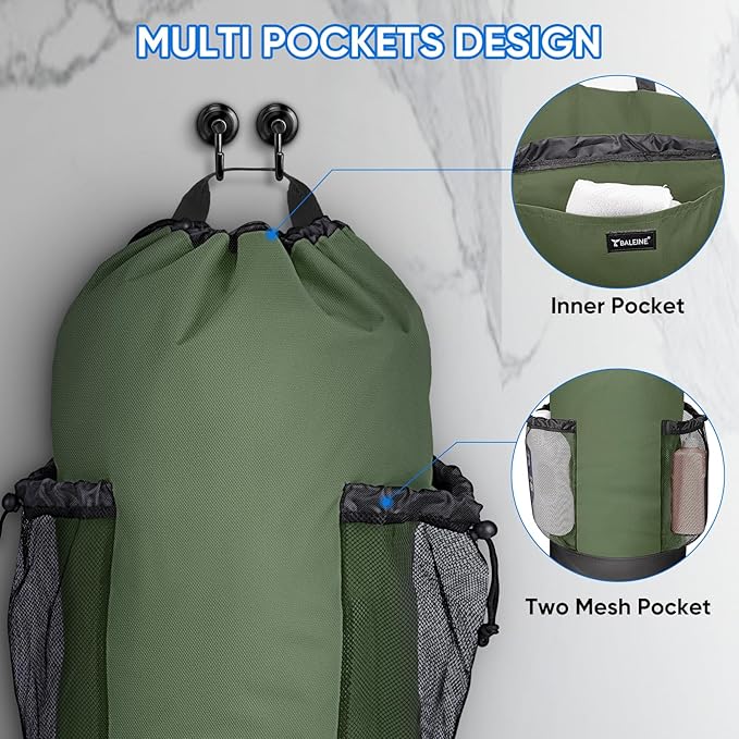 BALEINE 150L Laundry Bag Backpack, 900D Oxford Fabric Large Travel Laundry Bags - Image 4