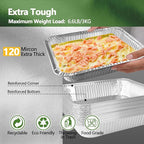 Thickened 10 Pack Heavy Duty Aluminum Pans, 9x13 Aluminum Foil Pans Disposable - Image 4