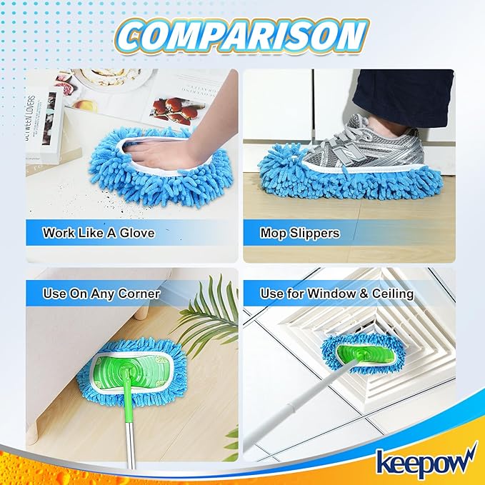 KEEPOW Reusable Microfiber Mop Pads Compatible - Image 9