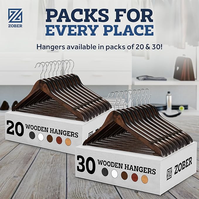 ZOBER Wooden Hangers - Image 8