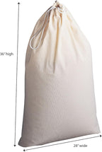Household Essentials Cotton Laundry Bag, 100% Cotton, Drawstring Top - Image 2