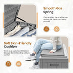 Greesum 100 Gallon Resin Deck Box Large Outdoor Storage with Cushions for Patio Furniture, Garden Tools, Pool Supplies, Weatherproof and UV Resistant, Lockable,Gray - Image 5