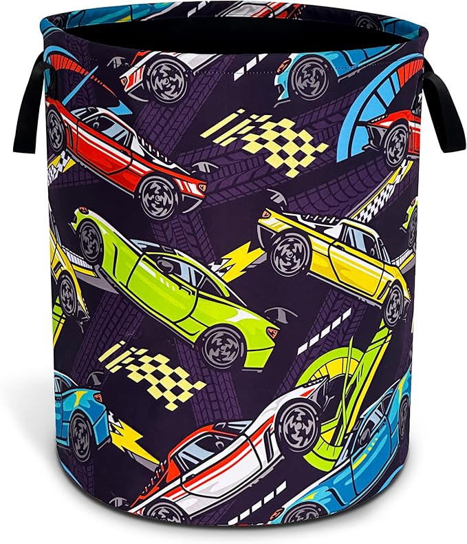 Racing Car Laundry Basket Funny Oxford Cloth Laundry Hamper by Unknown