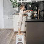 Delxo Folding Step Stool,11 Inch Non-Slip Foldable Step Stools for Kids and Adults,Portable Foldable Step Stool Lightweight Small Folding Stool with Handle for Kitchen Bathroom in White,1 Pack - Image 3
