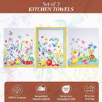 Maison d' Hermine Kitchen Towels Set of 3 100% Cotton 27.50" x 20" Reusable - Image 2