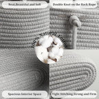 TeoKJ Over the Door Organizer, 3-Tier Woven Cotton Hanging Kitchen Baskets - Image 7