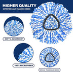 Spin Mop Replacement Head, 3 Pack Mop Replacement Head, Easy Cleaning, - Image 4
