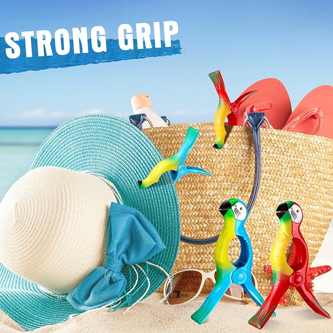4 Pieces Beach Towel Clip Jumbo Size Chair Clips Towel Holder Clothes Pegs - Image 7
