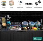 YITAHOME 80 Gallon Outdoor Storage Box, Large Water Resistant Resin Deck Box, Indoor Outdoor Lockable Storage Container for Patio, Garden, Cushions, Tools, Equipment (Black) - Image 4