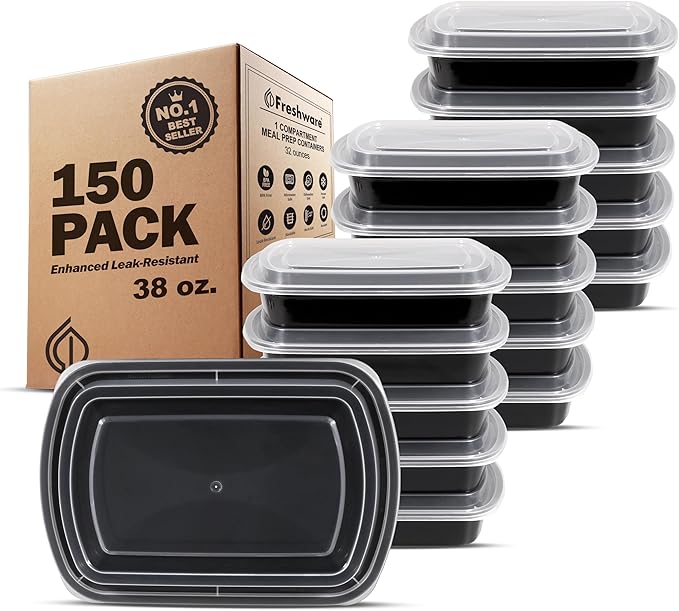 Freshware Meal Prep Containers 1 Compartment Food Containers by Freshware