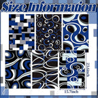 Boyiee Set of 6 Black Gray Blue Kitchen Towels Modern Geometric Dish Hand - Image 4