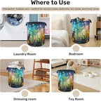 Gothic Black Cat Halloween Laundry Basket - Image 4