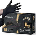 FifthPulse 6 Mil Black Nitrile Gloves, Heavy Duty Mechanic and Food Grade Glove by FifthPulse