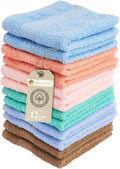 Luxurious Washcloths – Set of 12 – Size 13” x 13” – Thick Loop Pile Washcloth – by Living+Fashions