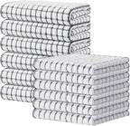 Kitinjoy Cotton 12 Pack Kitchen Towels and Dishcloths Sets, 16 x 25 Inch & 12 X by Kitinjoy