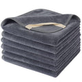 SINLAND Microfiber Facial Cloths Fast Drying Washcloth 12inch x 12inch Grey 6 by SINLAND