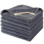 SINLAND Microfiber Facial Cloths Fast Drying Washcloth 12inch x 12inch Grey 6 by SINLAND