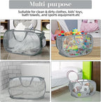 Durable Collapsible Laundry Baskets, Mesh Pop Up Laundry Hamper - Image 7