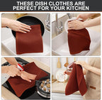 Kitinjoy 100% Cotton Waffle Weave Kitchen Hand Towels - Image 4