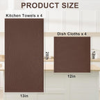 Homaxy 100% Cotton Kitchen Towels and Dishcloths Set - Image 3
