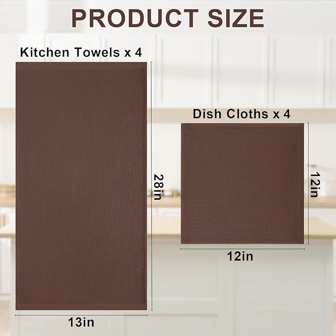 Homaxy 100% Cotton Kitchen Towels and Dishcloths Set - Image 3